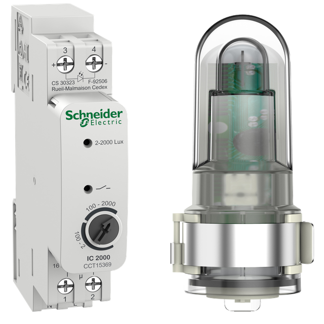 Analogowy łącznik zmierzchowy IC2000 1-kanałowy, 2-2000 lux, czujnik na wewnątrz