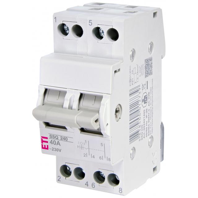 Przełącznik trójpołożeniowy modułowy 40A 2P SSQ 240 002421425 ETI