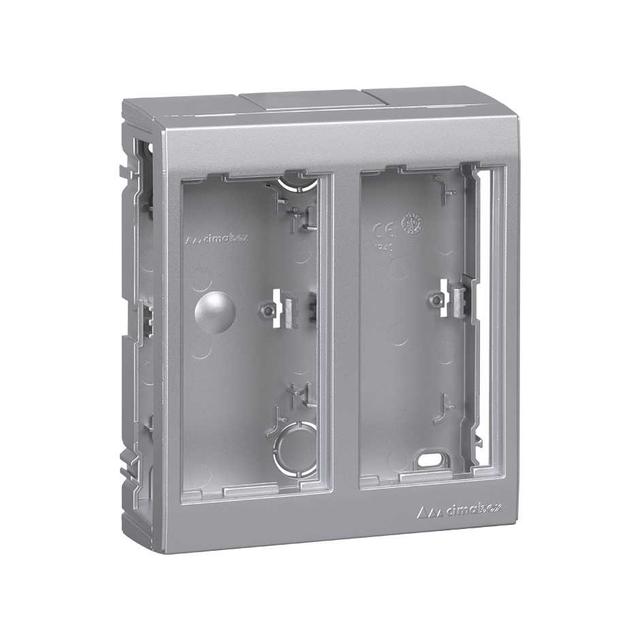 Simon Connect Obudowa natynkowa 2-modułowa 4x K45 aluminium