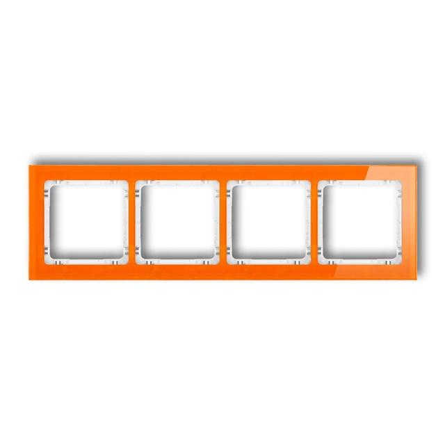 "DECO Ramka poczwórna - efekt szkła (ramka: pomarańczowa