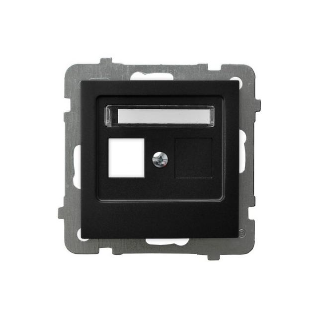AS Obudowa gniazda pojedynczego typu Keystone prosta - kolor czarny metalik