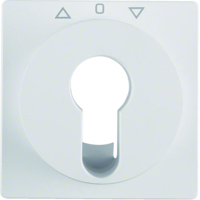 BERKER Q.x Płytka czołowa do łącznika żaluzjowego na klucz biały aksamit 15066089 HAGER