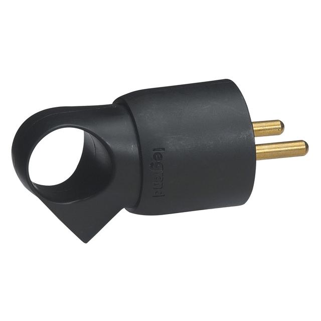 WTYCZKA 2P+Z - 16 A - PLASTIKOWA - CZARNA- Z PIERŚCIENIEM, Legrand