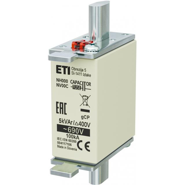 Wkładka topikowa NH kondensatorowa NH000 WT-00C gCP 5kVAr/690V 004117106 ETI