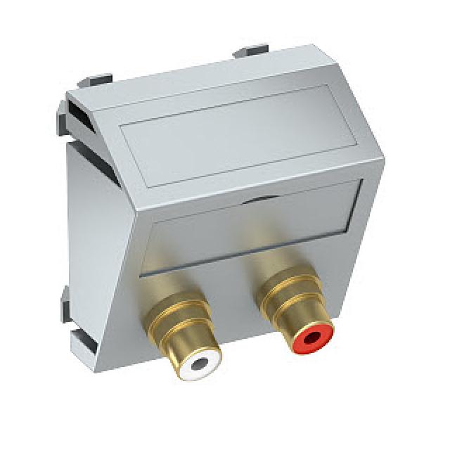 MTS-2R F AL1, Wspornik multimedia audio cinch, 2xłącz., gn.-gn.