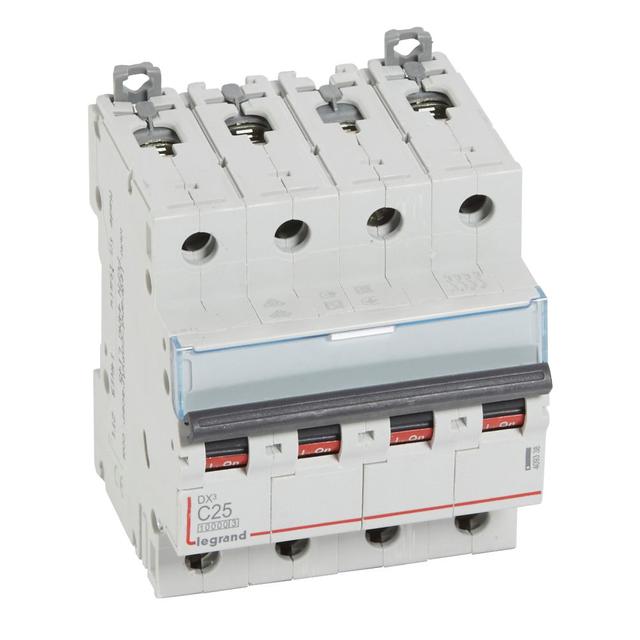 WYŁĄCZNIK NADPRĄDOWY S 314 4P C 25A 10000A SERII DX3, Legrand