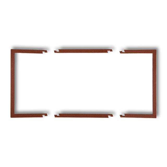 Ramka wypełniająca podwójna DECO brązowy metalik 9DRW-2 KARLIK