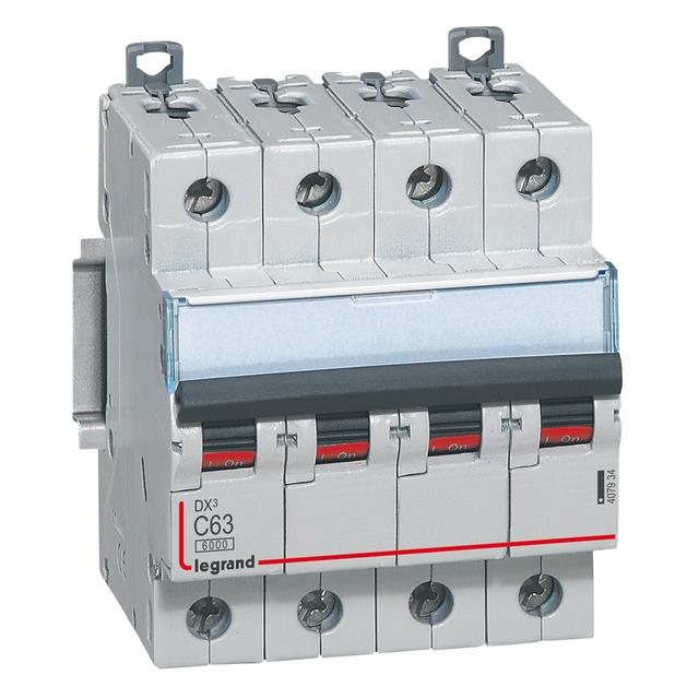Wyłącznik Nadprądowy S 304 4P C63A 6kA DX3 407934 LEGRAND