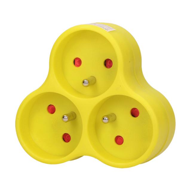 Rozgałęźnik 3x2P+Z limonkowy OR-AE-13134/L ORNO