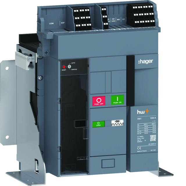 ACB HW1 55kA 1250A 3P Wyłącznik stacjonarny do wyzwalacza sentinel Energy HW1M312FE HAGER