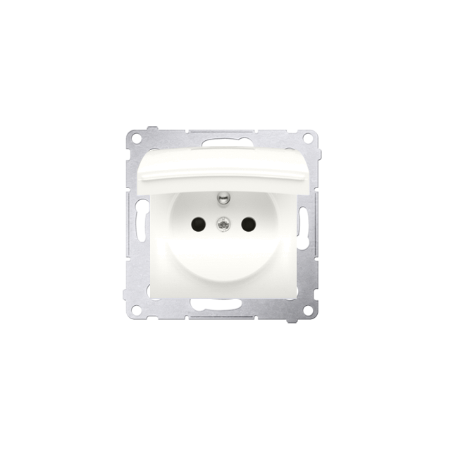 Simon 54 Gniazdo IP44 Z USZCZELKĄ 16A z. śrub. kremowy *Uszczelka do ramek S54 PREMIUM