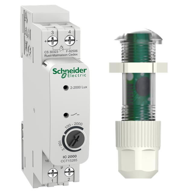 Analogowy łącznik zmierzchowy IC2000 1-kanałowy, 2-2000 lux, czujnik na zewnątrz