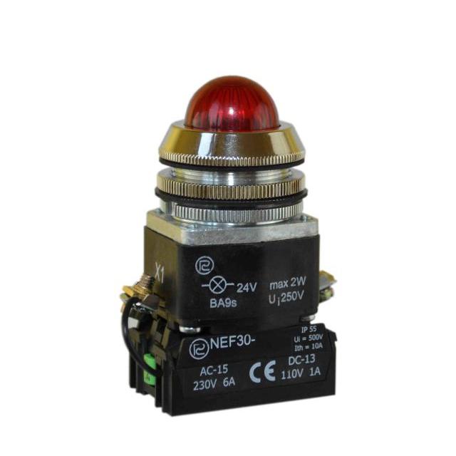 Lampka NEF30LC/12V czerwona