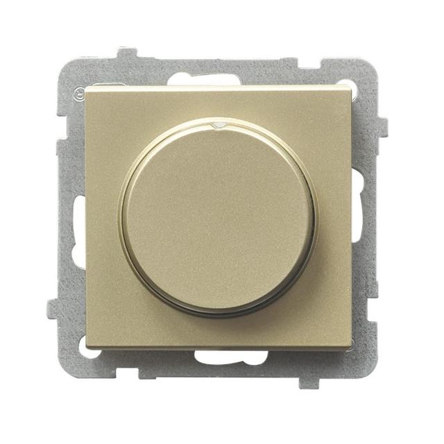 SONATA Ściemniacz uniwersalny do obciążenia żarowego, halogenowego oraz LED - kolor szampański złoty