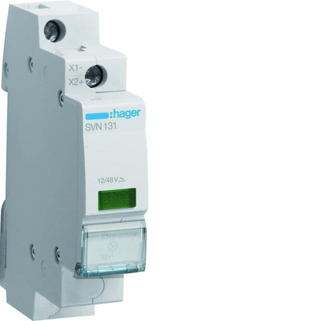 Lampka sygnalizacyjna LED zielona 12-48VAC/DC SVN131 HAGER