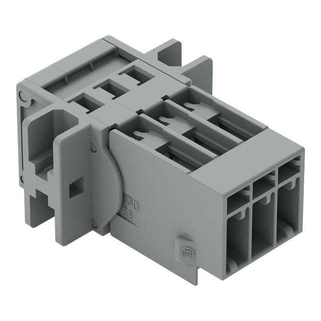 X-COM wtyk 3-biegunowy szary raster 5 mm /50szt./ WAGO