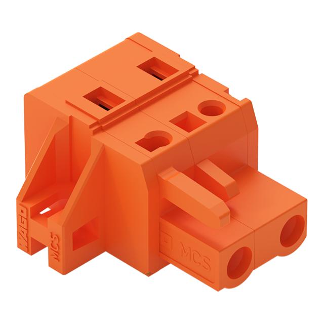 MCS-MIDI Classic gniazdo 2-bieg. pomarańczowe raster 7,62 mm /50szt./ WAGO