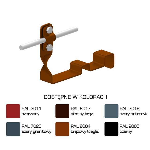 Uchwyt dachowy profilowany skręcany Z-śr. WZÓR 23 H=10cm /La / AN-28W/La / E464428 AN-KOM