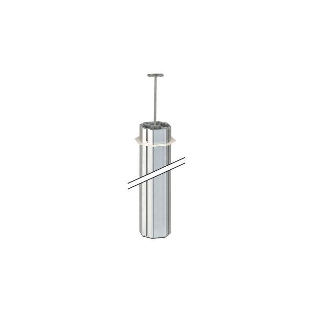 Simon Connect Kolumna 4-stronna wys 3m 125x130mm aluminium