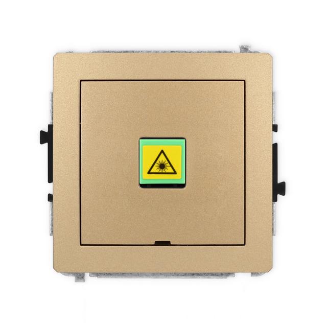 DECO Mechanizm gniazda światłowodowego/optycznego pojedynczego, bez pola opisowego złoty metalik