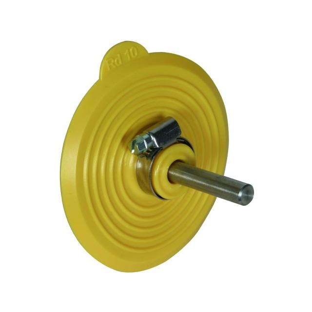 Uszczelka wodoszczelna do 1 bar na przepust dla drutu 10 mm, tworzywo, żółta