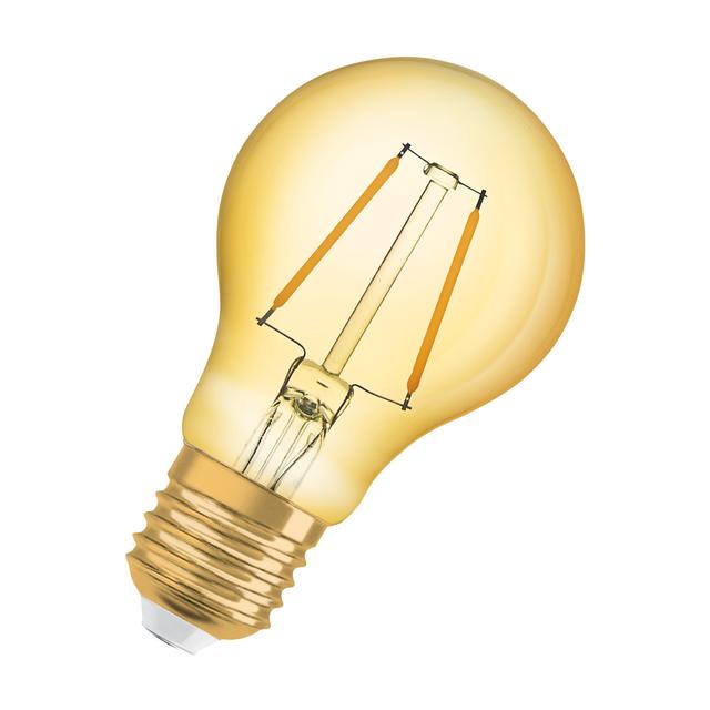 Lampa LED Vintage 1906 CL A Filament szkło przezroczyste GOLD 22 non-dim 2,5W 824 E27