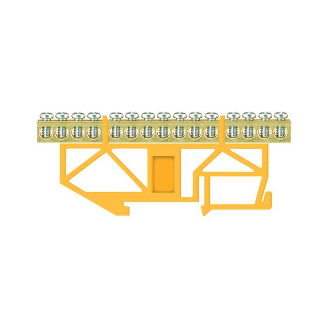 Listwa zaciskowa wysoka podstawa - 15 żółta