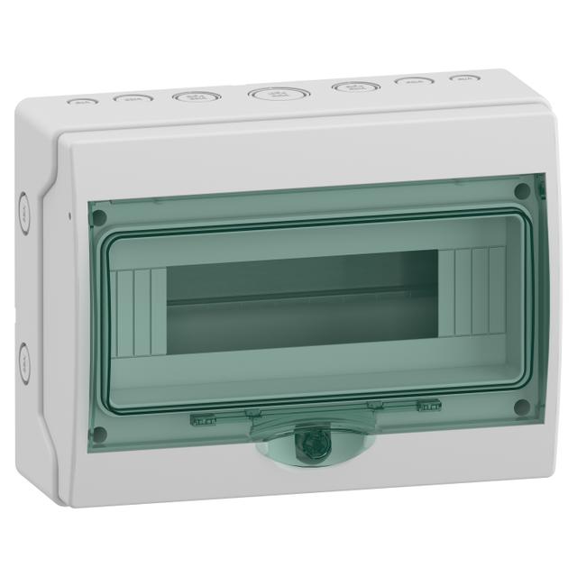 Rozdzielnica natynkowa 1x12 Mini Mureva (dawna Kaedra) IP65 mMRV-1-12-NT-T drzwi transparentne 13444 Schneider