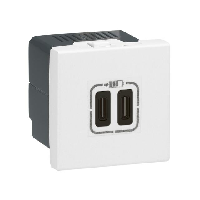 Mosaic - Ładowarka Usb 2400 Ma Typ-C Biały 077590 LEGRAND