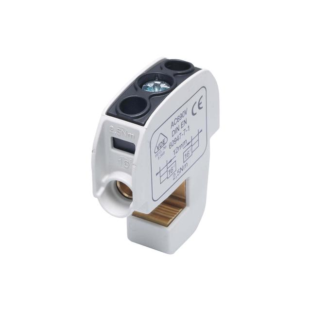 SBB 16 Zacisk izolowany szynowy 86105 SIMBLOCK czarny SIMET