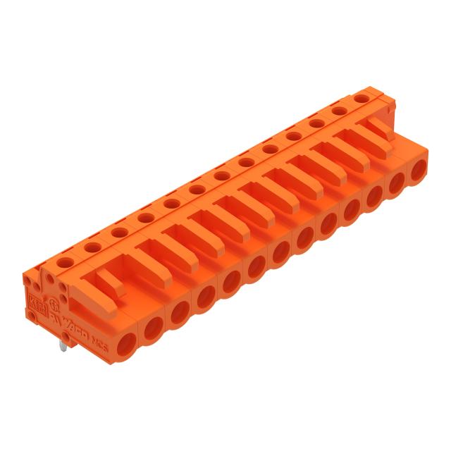 MCS-MIDI Classic gniazdo kątowe 13-bieg. pomarańczowe raster 5,08 mm /25szt./ WAGO