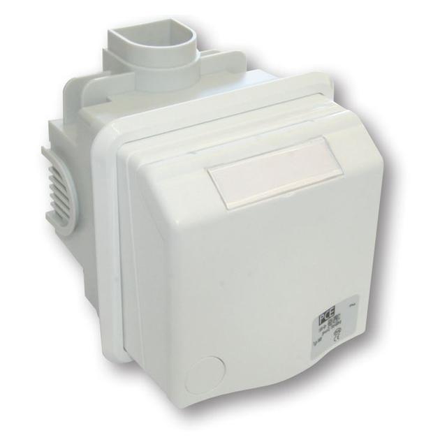 GNIAZDO ZABUDOWANE SERIA DESIGN IP44 gniazdo podtynkowe przelotowe w układzie domowym 16A 2P+Z 230V 883108v PCE