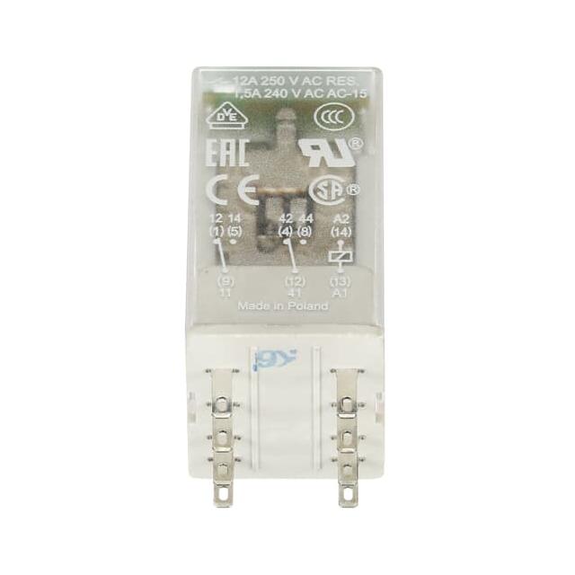 Przekaźnik CR-M230AC2L, A1-A2=230V AC, 2 styki c/o 250V/12A, LED 1SVR405611R3100 ABB