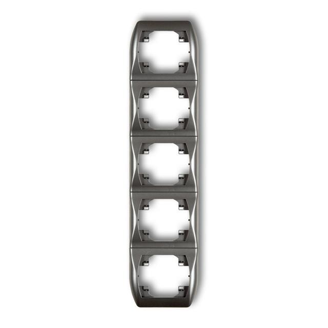 TREND Ramka pionowa pięciokrotna grafitowa