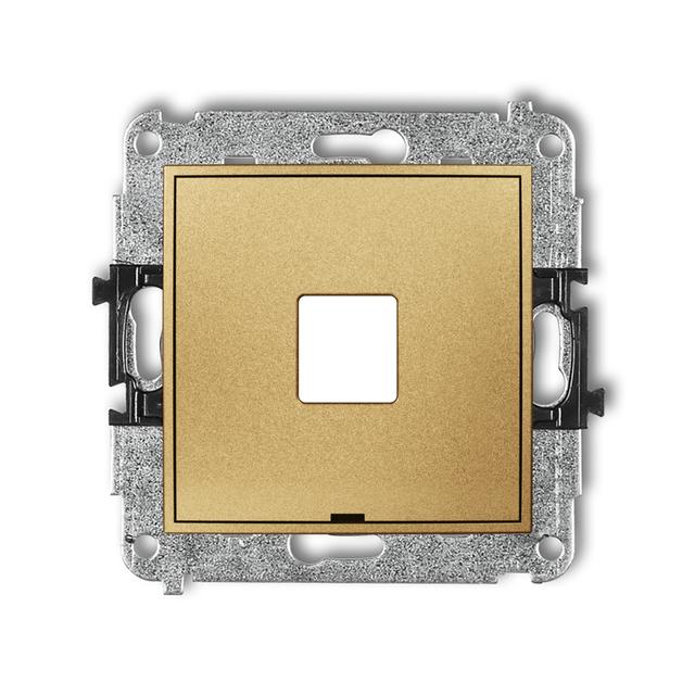 MINI Mechanizm gniazda multimedialnego pojedynczego bez modułu, bez pola opisowego (standard Keyston