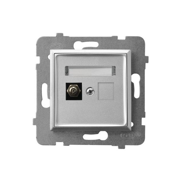 ARIA Gniazdo ekwipotencjalne pojedyncze - kolor srebro