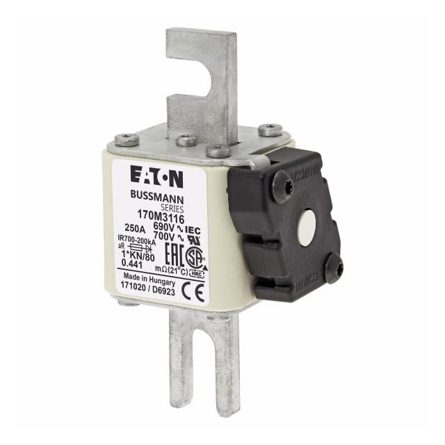 250A 690V 1*KN/80 aR INDICATOR FUSE Wkładka szybka 250A AC 690V compact DIN 1 45x59x104 mm 170M3116