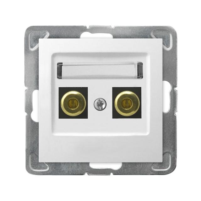 IMPRESJA Gniazdo głośnikowe pojedyncze - kolor biały GGN-1Y/m/00