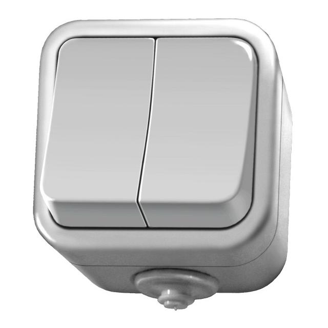 DELFINA Łącznik dwugrupowy świecznikowy - kolor biały