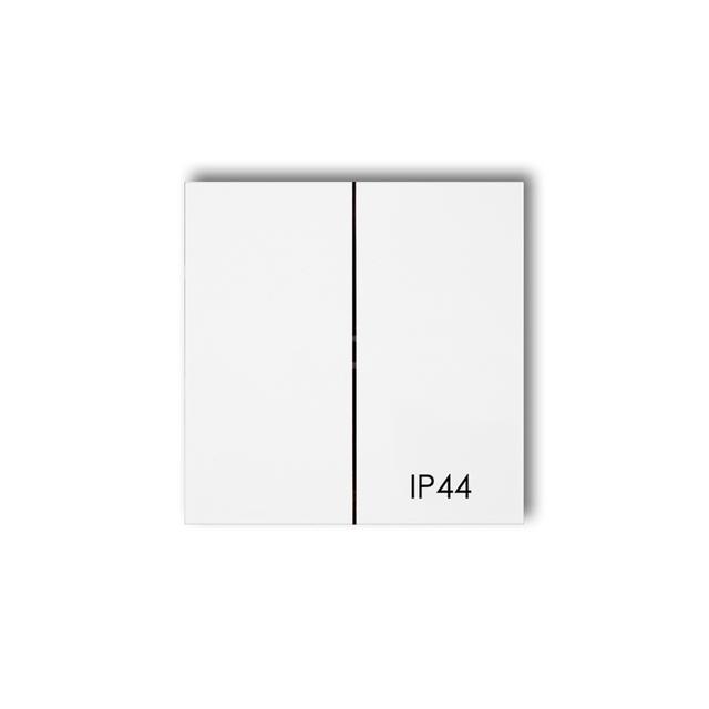 Klawisze podwójne do łączników IP44 ICON, MINI (komplet dwóch klawiszy), biały mat 25MKLH-2 KARLIK