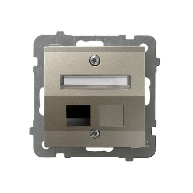 AS Obudowa gniazda pojedynczego typu Keystone skośna - kolor satyna light