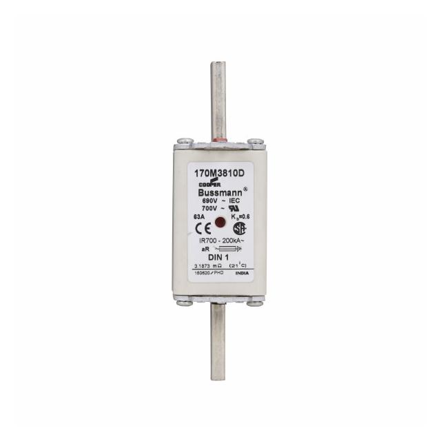 FUSE 63A 690V aR DIN 1 HSDNH Wkładka szybka 63A 690V aR DIN 1 podwójny wskaźnik 170M3810D EATON