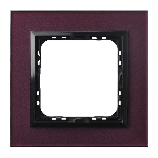 SONATA Ramka pojedyncza - kolor śliwka szkło