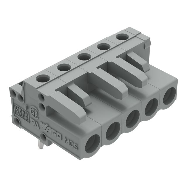 MCS-MIDI Classic gniazdo kątowe 5-bieg. szare raster 5 mm