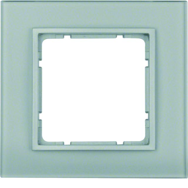 BERKER B.7 Ramka pojedyncza szkło aluminium/alu mat lakierowana 10116414 HAGER