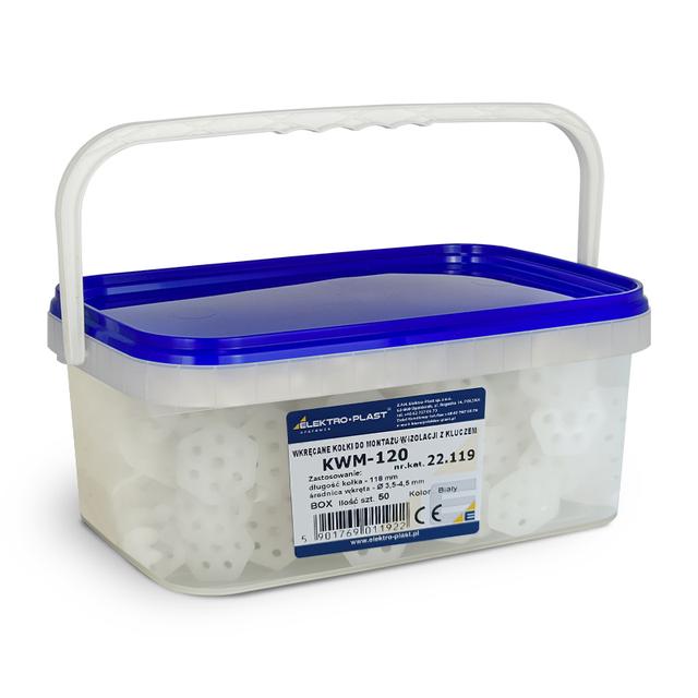 Wkręcane kołki do montażu-izolacji Z-luczem KWM-120 BOX (50 szt.) białe 22.119 OPATÓWEK