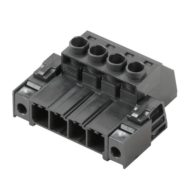 SVZ 7.62HP/04/180F SN BK BX Wtyk PCB (złącze wiązki), 7.62 mm, Liczba biegunów: 4, Przyłącze z jarzmem /100szt./ 1931820000 WEIDMÜLLER