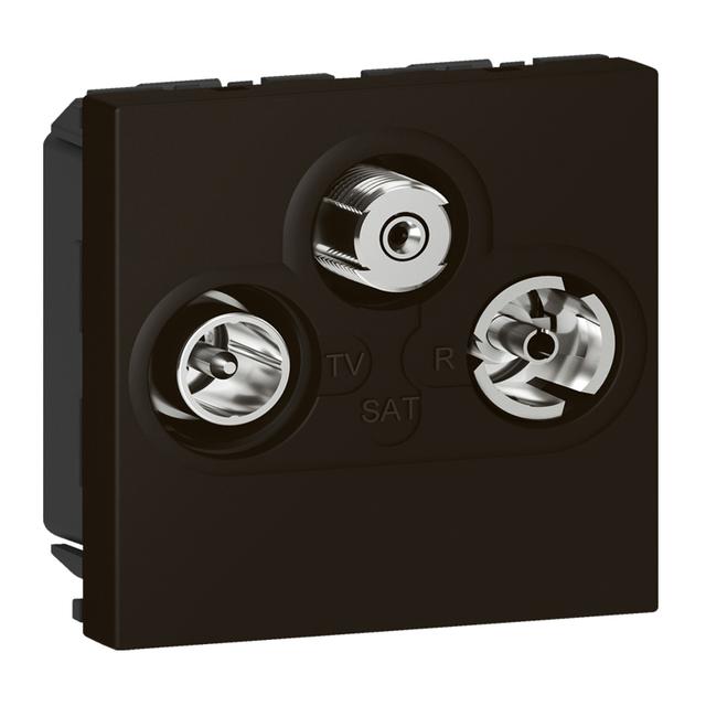 MOSAIC - Gniazdo TV-RD-SAT końcowe 1,5 dB do instalacji typu gwiazda - 2 modułowe - Antracyt, Legran