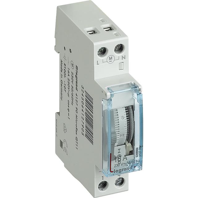 PROGRAMATOR ANALOGOWY DOBOWY 1-MODUŁOWY QT11, NAPĘD KWARCOWY, Legrand