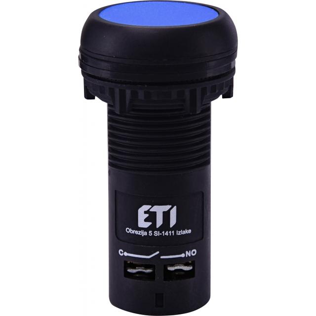 ECF-10-B - Przycisk kompaktowy z guzikiem krytym, 1NO, Niebieski